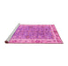 Sideview of Machine Washable Oriental Pink Traditional Rug, wshabs3297pnk