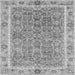 Square Oriental Gray Traditional Rug, abs3297gry