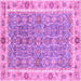 Square Oriental Purple Traditional Rug, abs3297pur