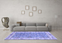 Machine Washable Oriental Blue Traditional Rug, wshabs3297blu