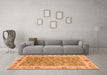 Machine Washable Oriental Orange Traditional Area Rugs in a Living Room, wshabs3297org