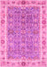 Machine Washable Oriental Pink Traditional Rug, wshabs3297pnk