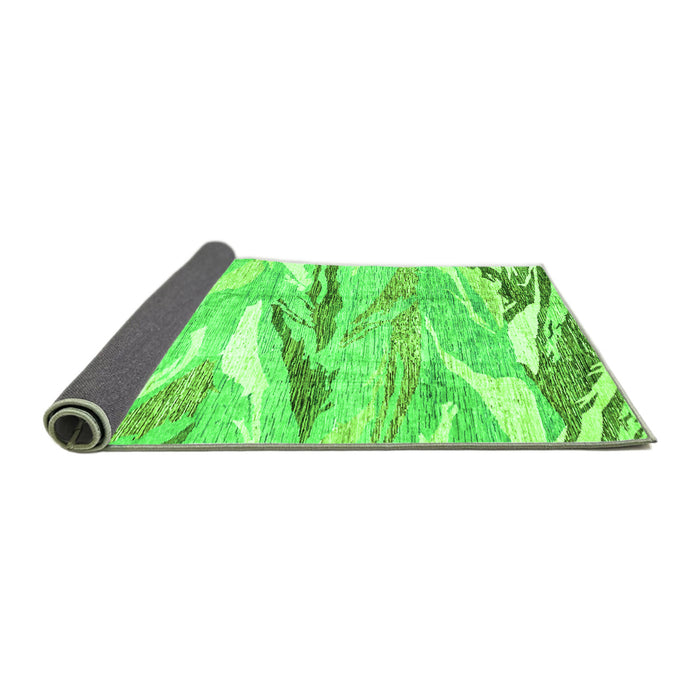 Sideview of Abstract Green Modern Rug, abs3298grn
