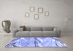 Machine Washable Abstract Blue Modern Rug in a Living Room, wshabs3298blu