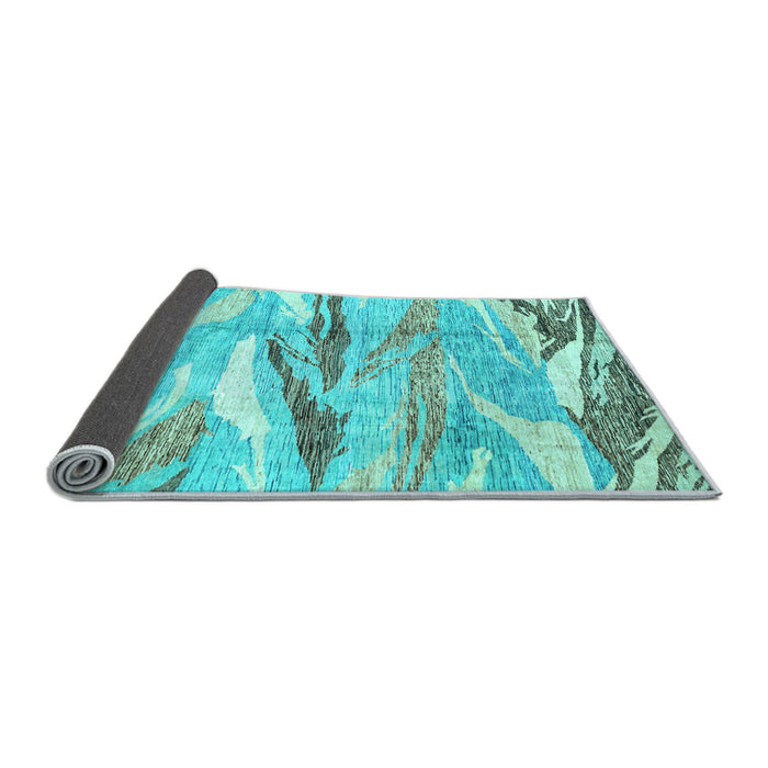 Sideview of Abstract Light Blue Modern Rug, abs3298lblu