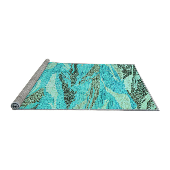 Sideview of Machine Washable Abstract Light Blue Modern Rug, wshabs3298lblu