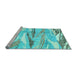 Sideview of Machine Washable Abstract Light Blue Modern Rug, wshabs3298lblu