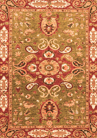 Geometric Orange Traditional Rug, abs3299org