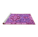 Sideview of Machine Washable Geometric Purple Traditional Area Rugs, wshabs3299pur