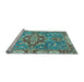 Sideview of Machine Washable Geometric Light Blue Traditional Rug, wshabs3299lblu