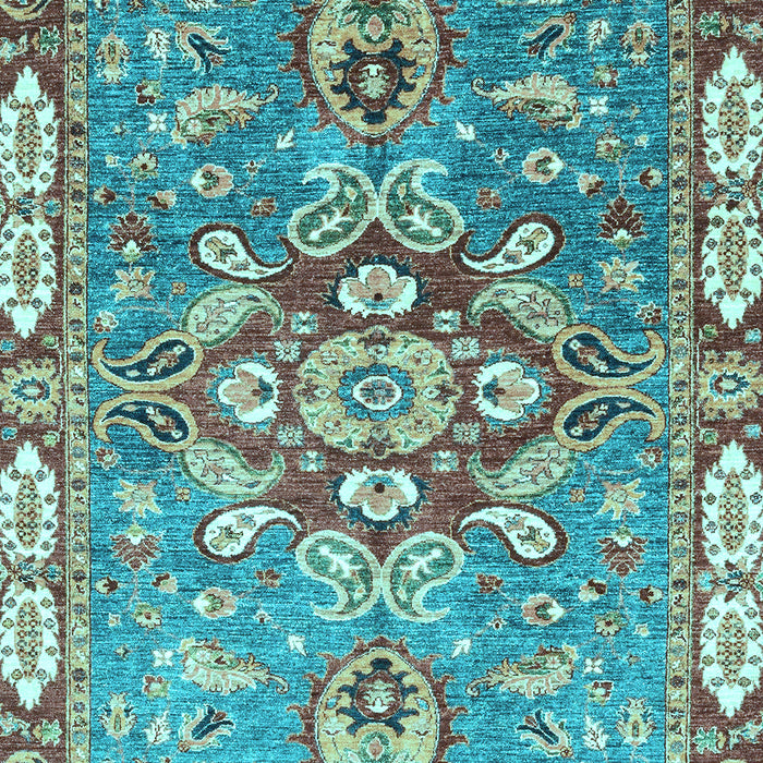 Geometric Light Blue Traditional Rug, abs3299lblu
