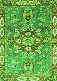 Geometric Green Traditional Rug, abs3299grn