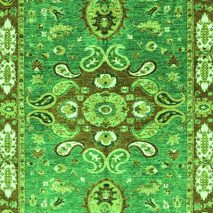 Geometric Green Traditional Rug, abs3299grn