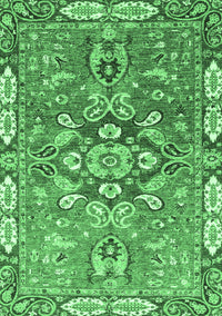 Geometric Emerald Green Traditional Rug, abs3299emgrn