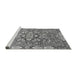 Sideview of Machine Washable Geometric Gray Traditional Rug, wshabs3299gry