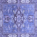 Square Geometric Blue Traditional Rug, abs3299blu