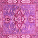 Square Machine Washable Geometric Pink Traditional Rug, wshabs3299pnk