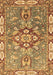 Machine Washable Geometric Brown Traditional Rug, wshabs3299brn