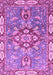 Machine Washable Geometric Purple Traditional Area Rugs, wshabs3299pur