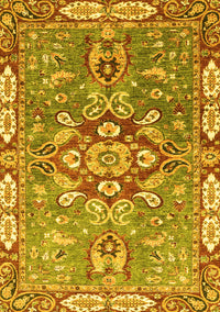 Geometric Yellow Traditional Rug, abs3299yw