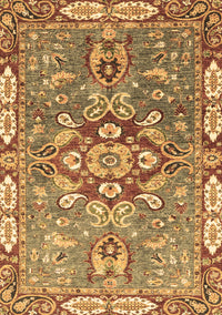 Geometric Brown Traditional Rug, abs3299brn