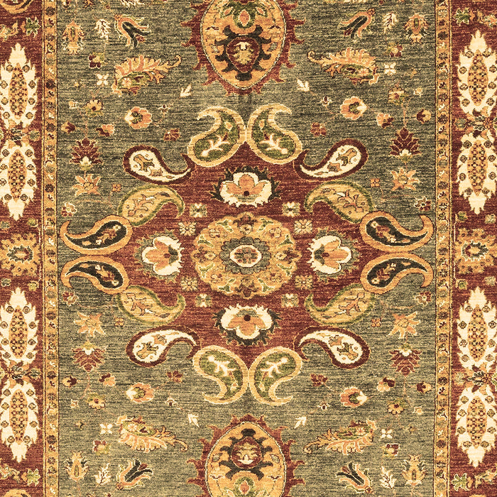 Geometric Brown Traditional Rug, abs3299brn