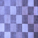 Square Checkered Blue Modern Rug, abs329blu