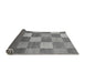 Sideview of Checkered Gray Modern Rug, abs329gry