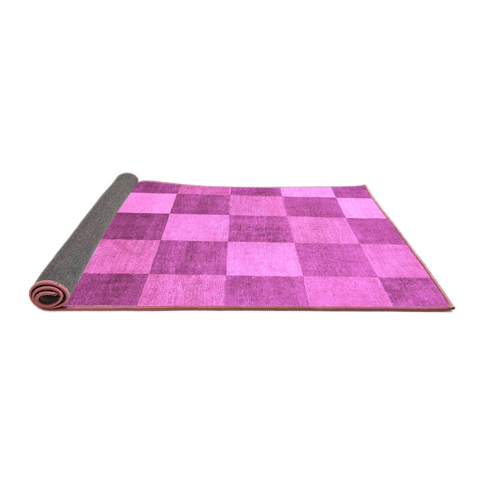 Sideview of Checkered Purple Modern Rug, abs329pur