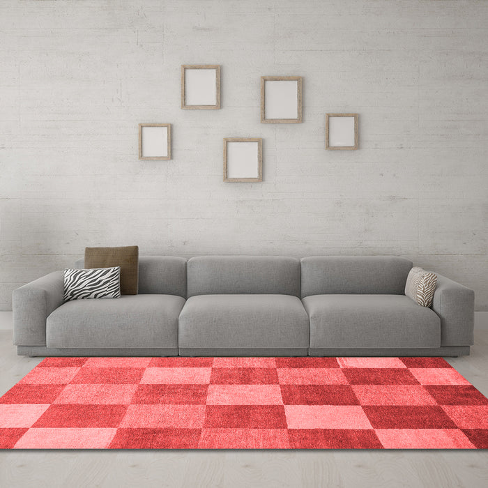 Modern Red Washable Rugs