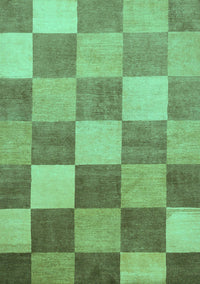 Checkered Turquoise Modern Rug, abs329turq