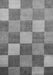 Machine Washable Checkered Gray Modern Rug, wshabs329gry