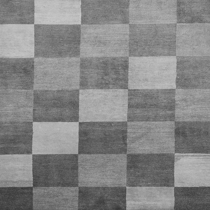 Square Machine Washable Checkered Gray Modern Rug, wshabs329gry