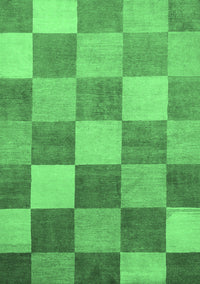 Checkered Emerald Green Modern Rug, abs329emgrn