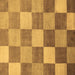 Square Checkered Brown Modern Rug, abs329brn