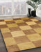 Machine Washable Abstract Sedona Brown Rug in a Family Room, wshabs329