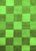 Checkered Green Modern Rug, abs329grn