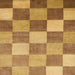 Square Abstract Sedona Brown Checkered Rug, abs329