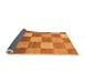 Sideview of Checkered Orange Modern Rug, abs329org