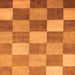 Square Checkered Orange Modern Rug, abs329org