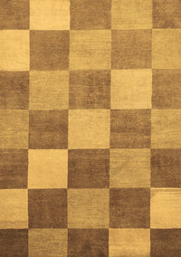 Checkered Brown Modern Rug, abs329brn