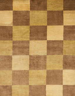 Abstract Sedona Brown Checkered Rug, abs329