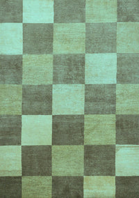 Checkered Light Blue Modern Rug, abs329lblu