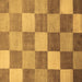 Square Machine Washable Checkered Brown Modern Rug, wshabs329brn