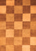 Machine Washable Checkered Orange Modern Area Rugs, wshabs329org