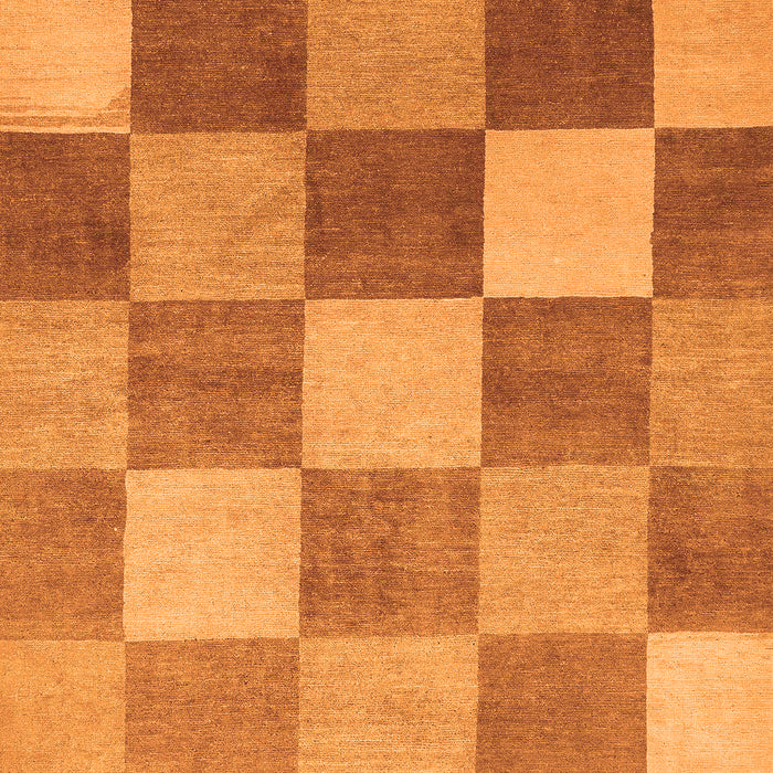 Machine Washable Checkered Orange Modern Area Rugs, wshabs329org