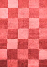 Checkered Red Modern Rug, abs329red