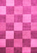 Checkered Pink Modern Rug, abs329pnk