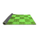 Sideview of Checkered Green Modern Rug, abs329grn