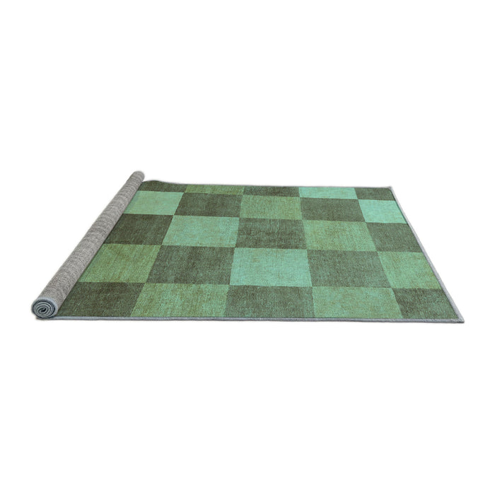 Sideview of Machine Washable Checkered Light Blue Modern Rug, wshabs329lblu